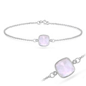 Rose Quartz Square Shape Silver Bracelet BRS-234